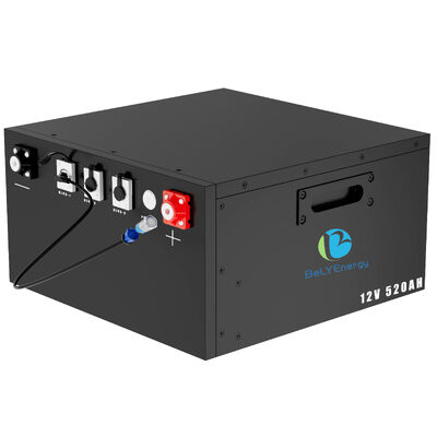 IP54 बाड़े सुरक्षा 12V520Ah LiFePo4 रिचार्जेबल बैटरी कारवां कैंपर यात्रा के लिए उपयुक्त