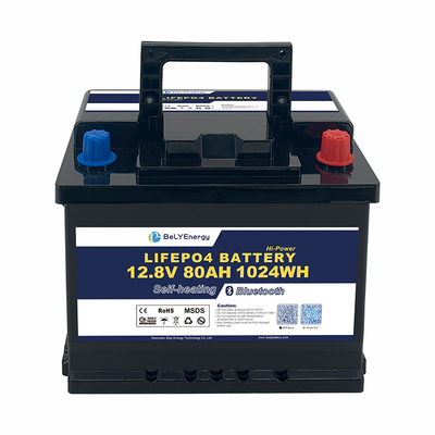 खरीदें हल्के वजन का डिजाइन स्थापित करने में आसान 3000 चक्र 12V80Ah LiFePo4 बैटरी नाव के लिए online manufacture