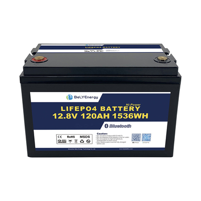 खरीदें कम स्व-निर्वहन 3000 चक्र सौर लिथियम बैटरी ABS केस के साथ 12.8V120Ah online manufacture