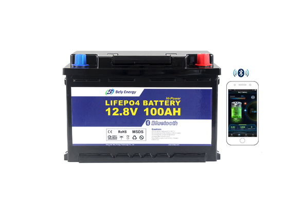 खरीदें Bely UN38.3 100% DOD ब्लूटूथ लिथियम बैटरी 12V 100Ah Li आयन बैटरी online manufacture
