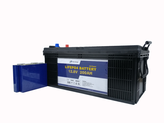 खरीदें एंटी यूवी 2560Wh 12v 200ah लिथियम आयन डीप साइकिल बैटरी online manufacture