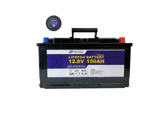 खरीदें 1920Wh एलईडी लाइट लिथियम बैटरी 12V 150Ah Lifepo4 डीप साइकिल बैटरी online manufacture