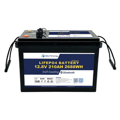 सौर ऊर्जा प्रणाली के लिए CAN/RS485 इंटरफेस के साथ IP65 12V 210AH बैटरी