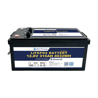 अनुकूलित 315AH 12V LiFePo4 बैटरी ब्लूटूथ और CAN/RS485 इंटरफेस के साथ स्व ताप