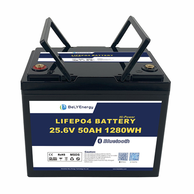 विद्युत औजारों और उपकरणों के लिए ब्रांड नई उच्च प्रदर्शन 25.6V 50Ah Lifepo4 बैटरी