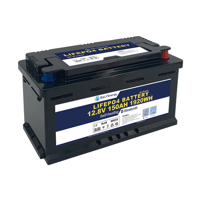 12V 150AH LiFePO4 लिथियम बैटरी बीटी के साथ और ऊर्जा भंडारण के लिए आत्म ताप