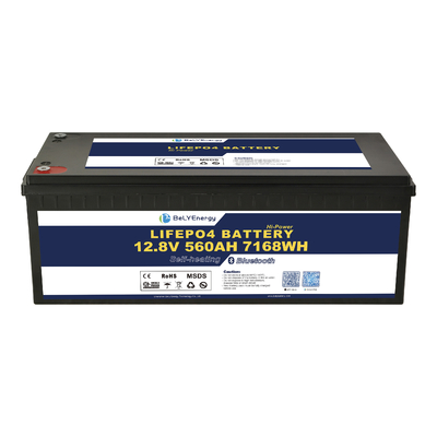 उच्च क्षमता वाली बैटरी 12V 560AH लिथियम बैटरी LiFePO4 BT के साथ और स्व-हीटिंग