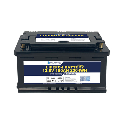 डीआईएन एच8 केस 12V 180AH लाइफपीओ4 लिथियम बैटरी बीटी और स्व-गर्माहट के साथ