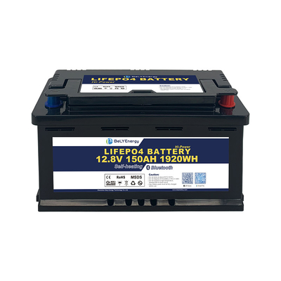 IP65 वाटरप्रूफ हाई पावर लाइटवेट H8 DIN 12V150Ah LiFePo4 कैम्पर के लिए बैटरी
