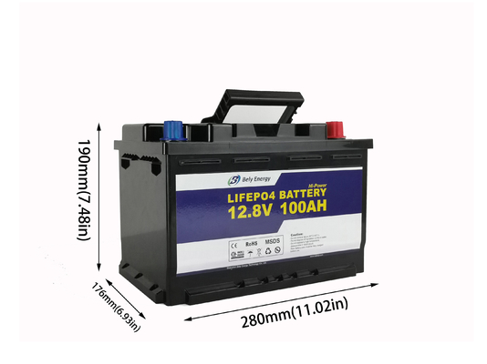 1280Wh 100 Amp ऑवर 12 वोल्ट की लीपेपो 4 बैटरी सोलर पावर स्टोरेज के लिए