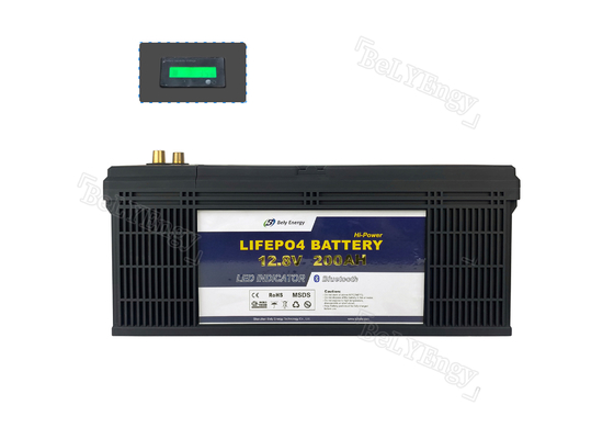 12V 200Ah एलईडी लाइट लिथियम बैटरी